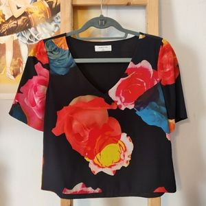 Aritzia Babaton Randy Floral Blouse XS